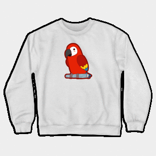 Cute Parrot - Red Crewneck Sweatshirt